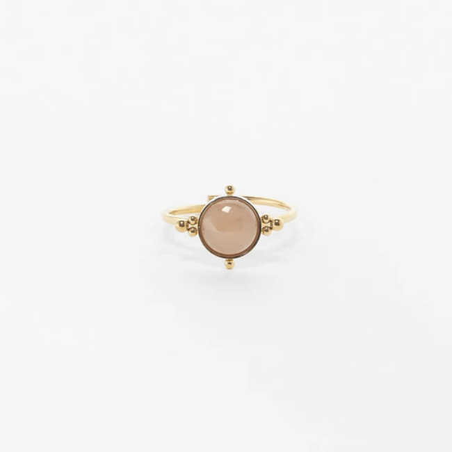 ZAG  Bijoux Natuursteen stainless steel ringen