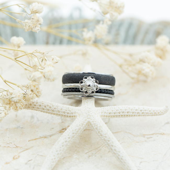 Complete ring Zeeuwse knop zwart