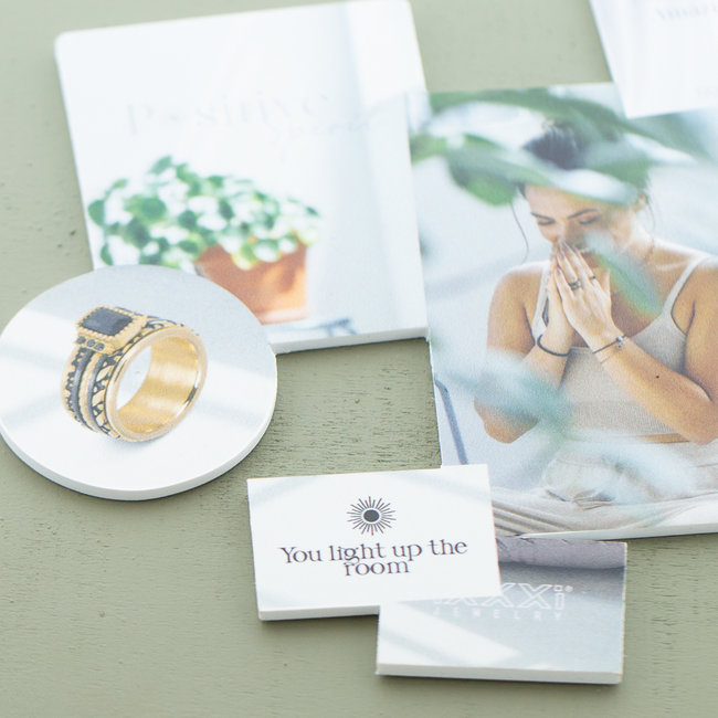 IXXXI Complete ring combinatie zilver rechthoek steen