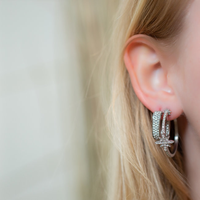 By Jam Gioielli Glamour party zilver oorbellen