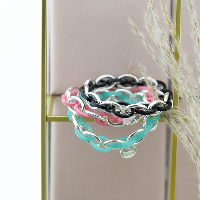 Gekleurde schakel armband