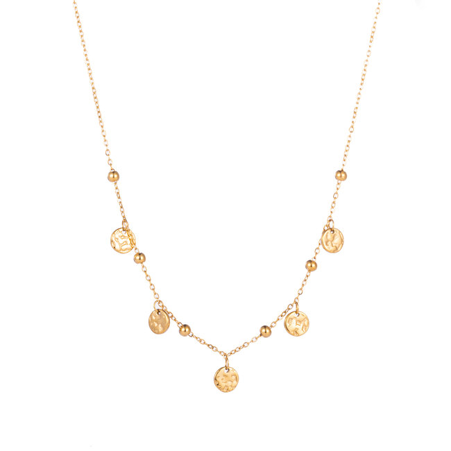 Day & Eve by Go Dutch Label Gouden ketting madelief of muntjes