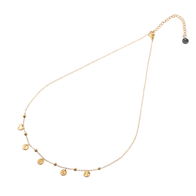 Day & Eve by Go Dutch Label Gouden ketting madelief of muntjes