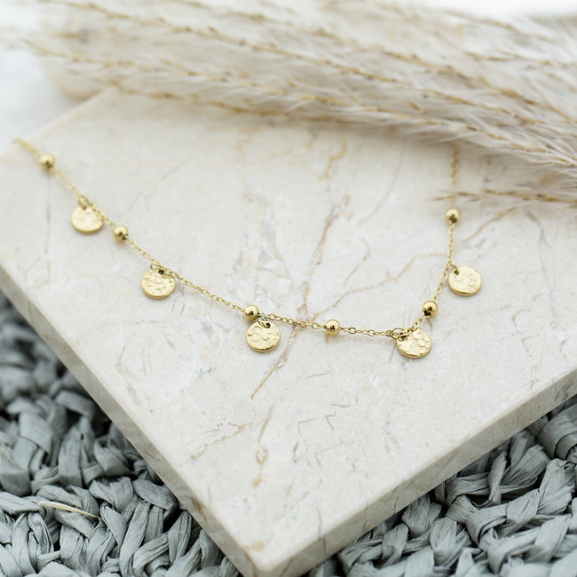Day & Eve by Go Dutch Label Gouden ketting madelief of muntjes