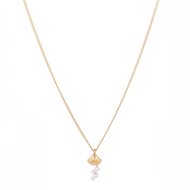 Day & Eve by Go Dutch Label Goud ketting met schelp of walvisstaart