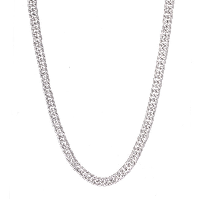 Day & Eve by Go Dutch Label Bewerkte schakelketting zilver