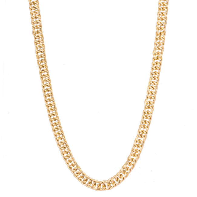 Day & Eve  Bewerkte schakelketting goud