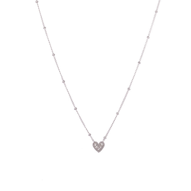 Day & Eve by Go Dutch Label Zilver ketting met hart