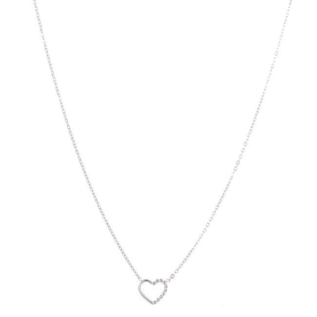 Day & Eve by Go Dutch Label Zilver ketting met hart