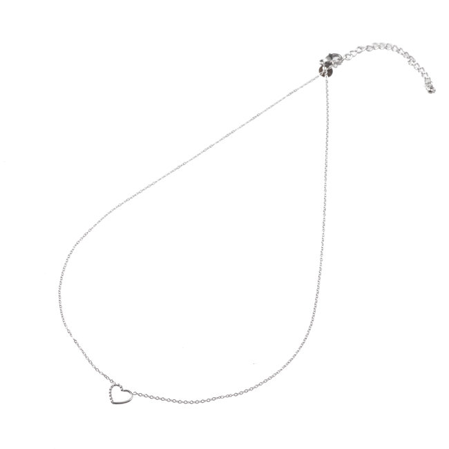 Day & Eve by Go Dutch Label Zilver ketting met hart