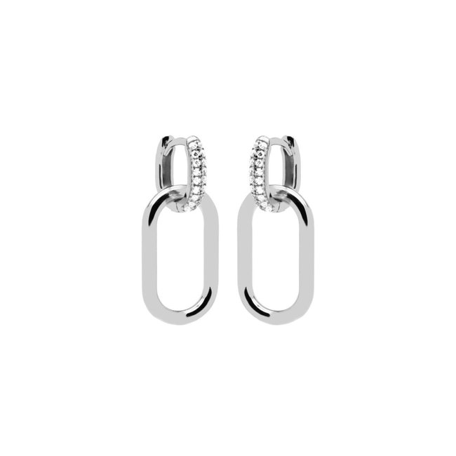 KARMA Zirconia Denseley grote oorbellen echt zilver