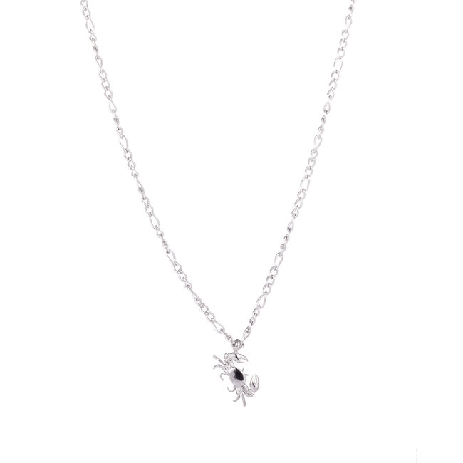 Zilver krab ketting