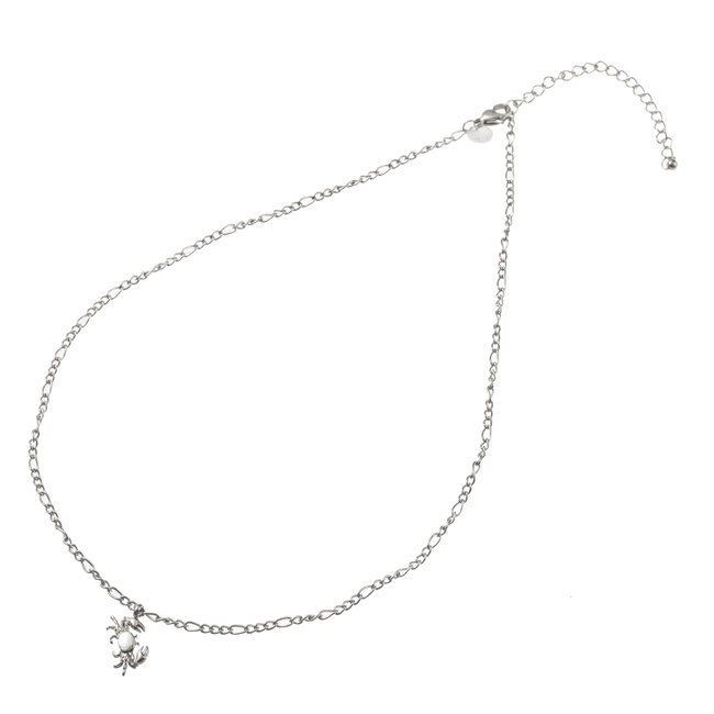 Zilver krab ketting
