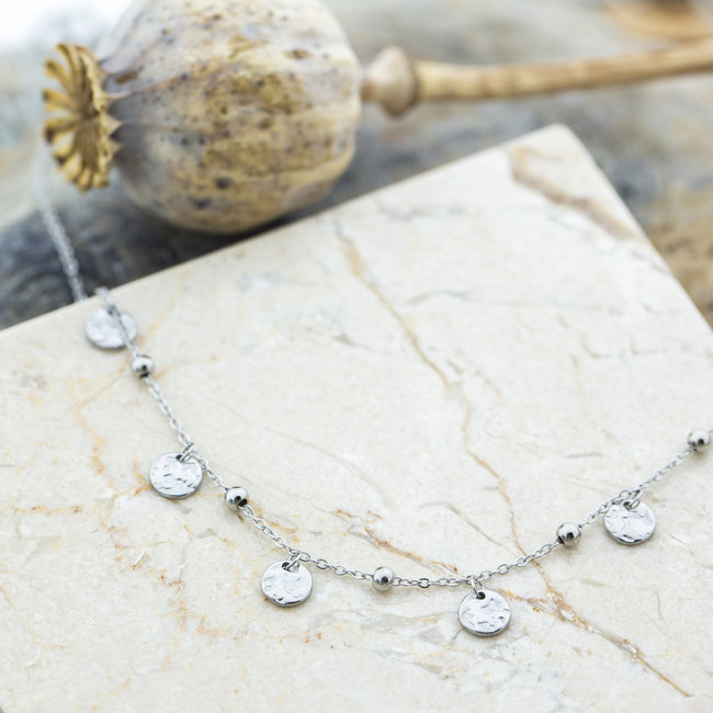 Day & Eve  Zilver ketting muntjes