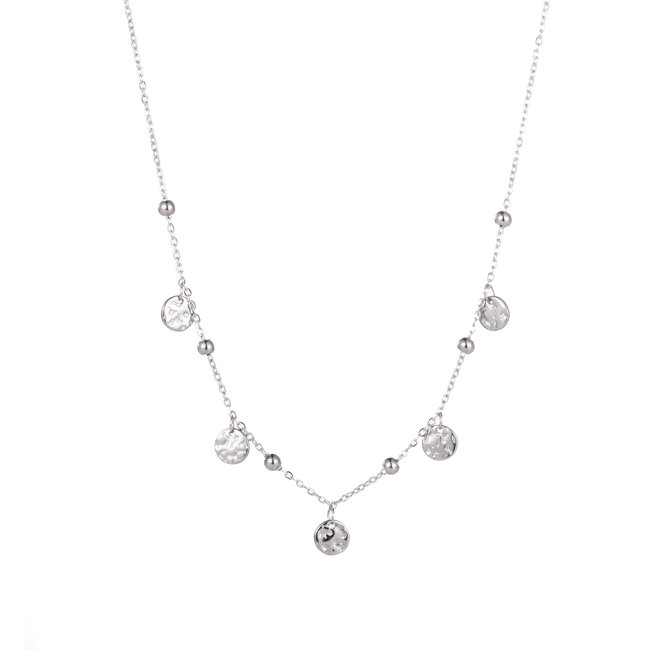Day & Eve  Zilver ketting muntjes