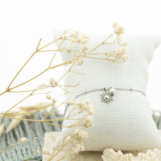 Day & Eve  Zilver armband met parel en zon