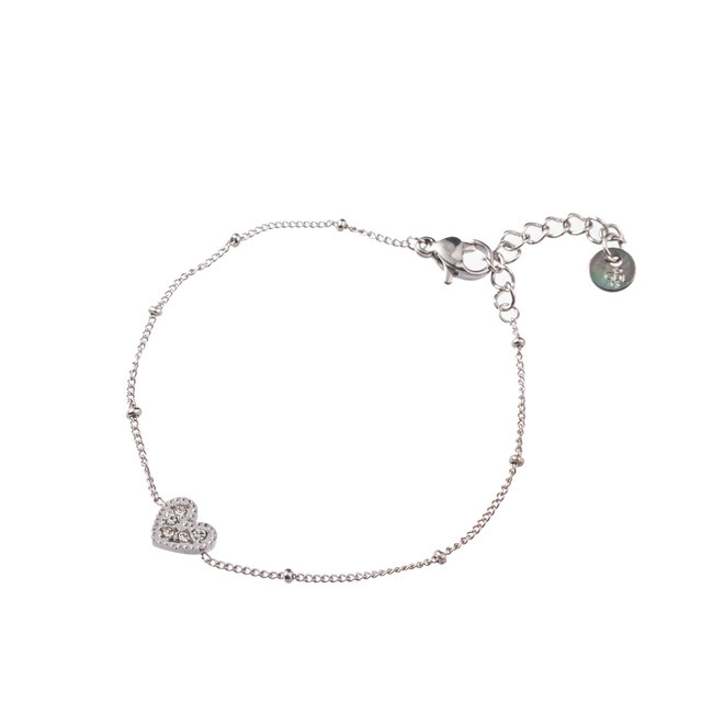Day & Eve by Go Dutch Label Zilver armbandjes met hart