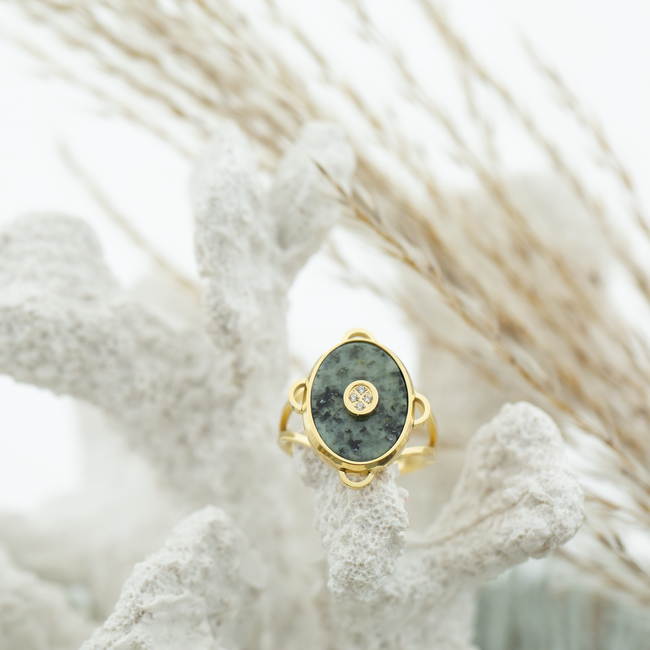 ZAG  Bijoux Bohemian ring met turquoise steen