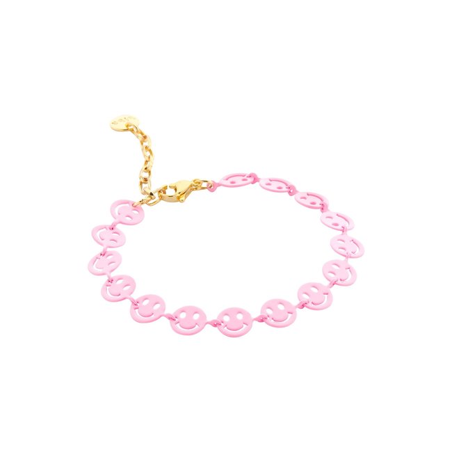 Biba Roze smiley armband