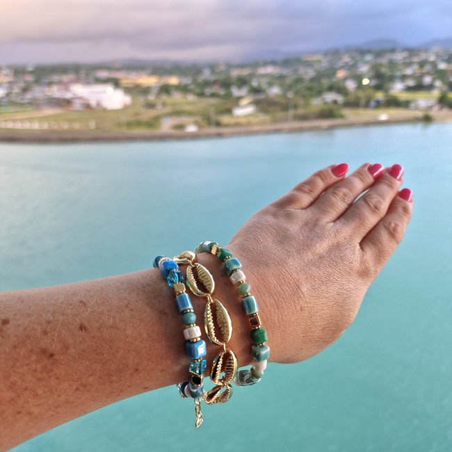 Biba Mint keramiek kralen armband