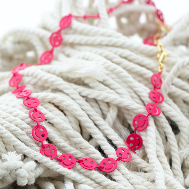 Biba Fuchsia smile ketting