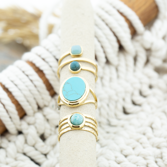 ZAG  Bijoux Turquoise ovaal steen ring