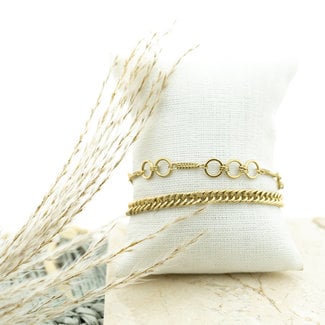 Day & Eve by Go Dutch Label Stoere gouden armbandjes