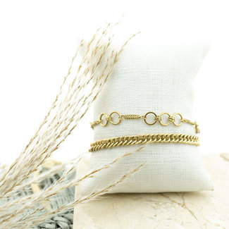 Day & Eve  Stoere gouden armbandjes