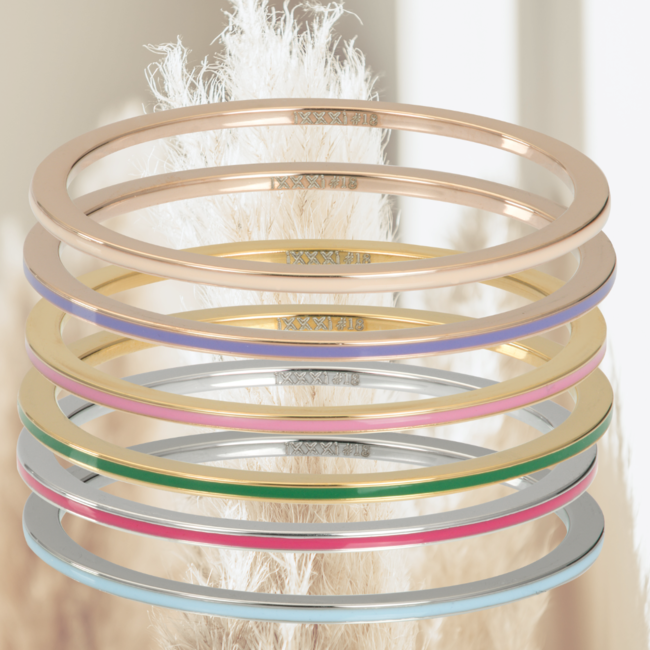 IXXXI Vulring 1mm zilver fuchsia of blue