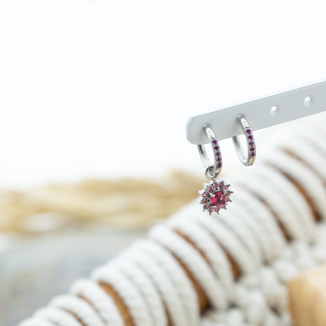Hoops en Lucia charms