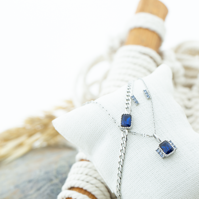 IXXXI Zilver Sieraden met blauwe steen