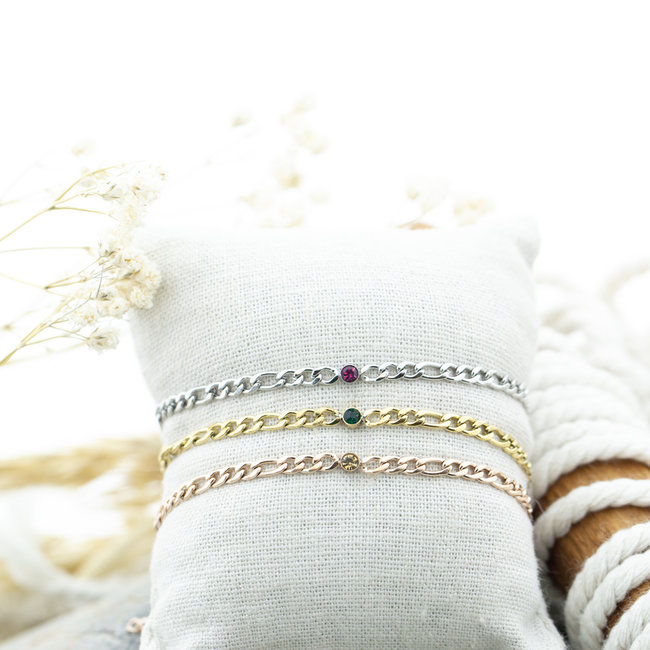 Ixxxi schakelarmband met steen