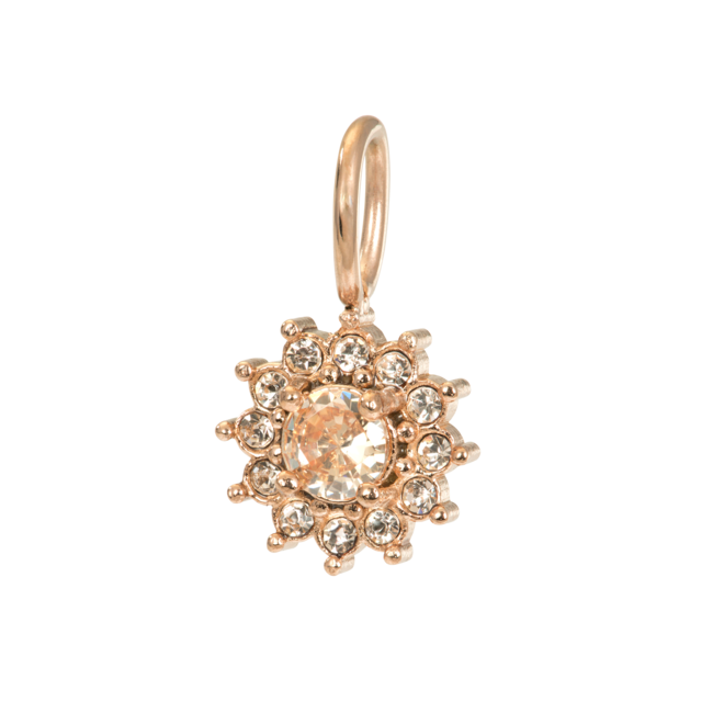IXXXI Rosegoud Ketting met Steen, bloem of hart hanger