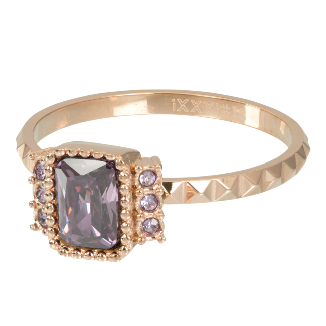 IXXXI Vulring miracle met rechthoek steen in blauw roze of paars