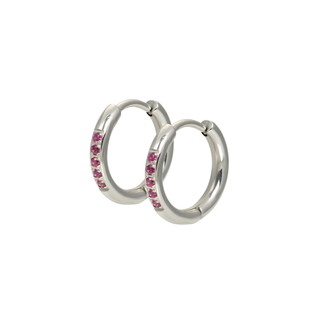 IXXXI Roze bloem oorbellen