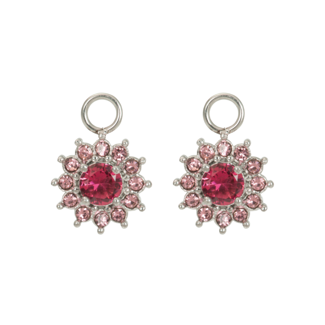 IXXXI Roze bloem oorbellen