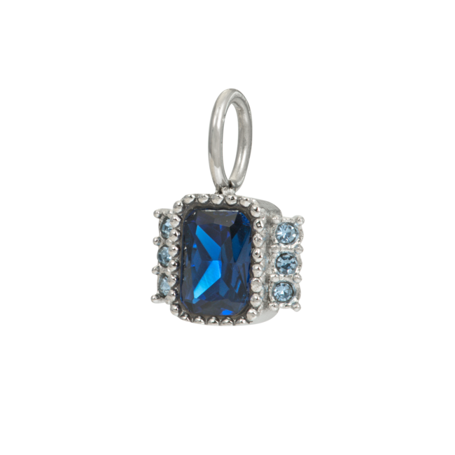 IXXXI Zilver Ketting met blauwe Steen of hart hanger