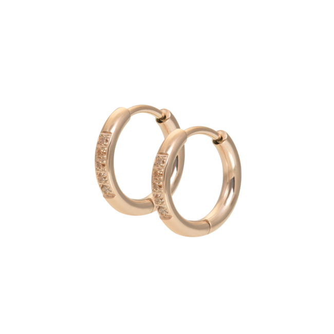 IXXXI Rosegoud bloem lucia oorbellen