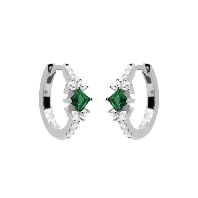 KARMA Emerald groene Zirconia oorbellen