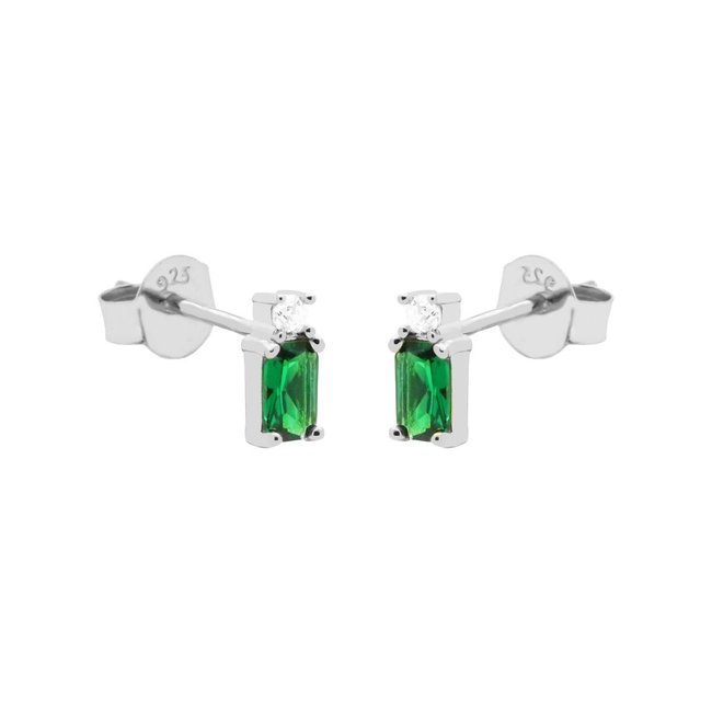 KARMA Emerald groene Zirconia oorbellen
