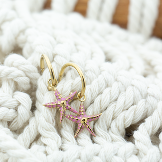 Day & Eve  Zeester oorbellen roze