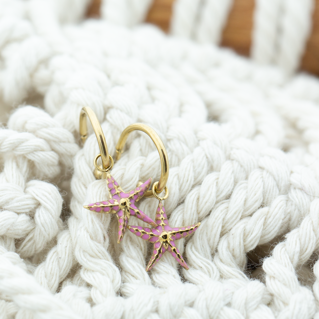 Day & Eve  Zeester oorbellen roze