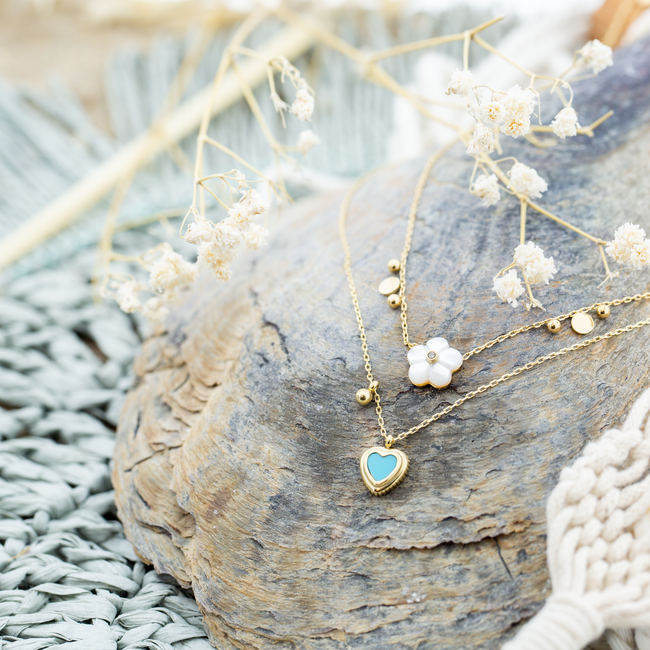 Gouden ketting hart