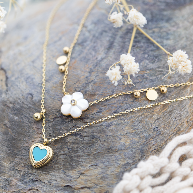 Gouden ketting hart