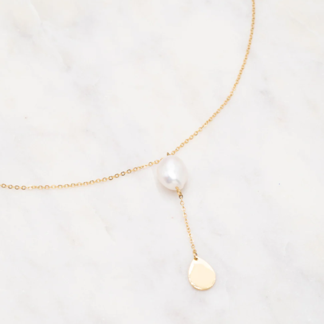 Ikita  Fijne ketting met parel hanger