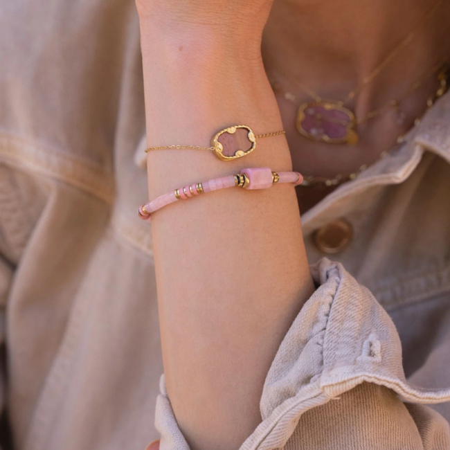Roze rhodoniet armbanden