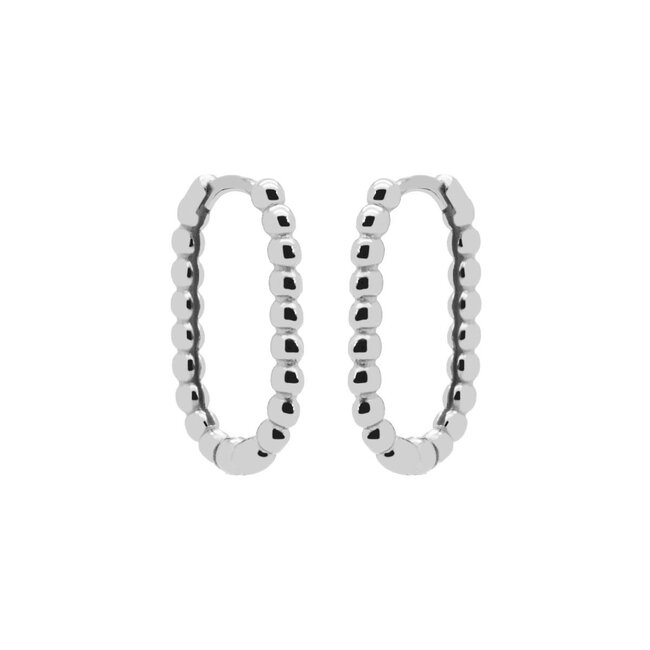 KARMA Zilver bolletjes zirconia oorbellen