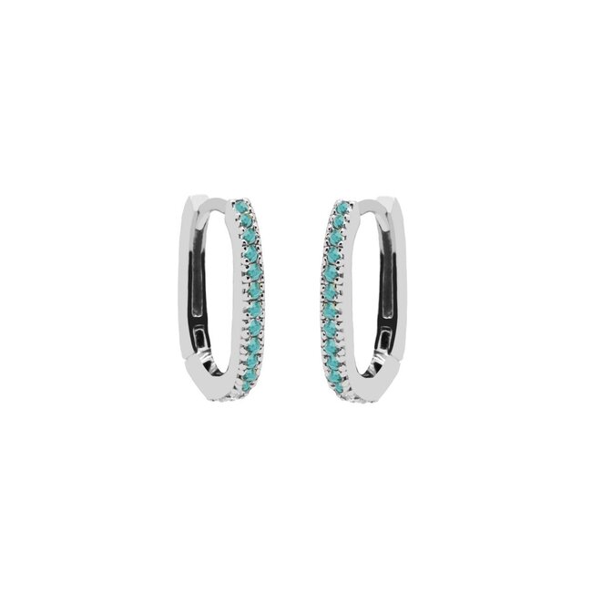 KARMA Zilver bolletjes zirconia oorbellen