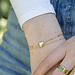 ZAG  Bijoux Dubbele armband met parelmoer  hart