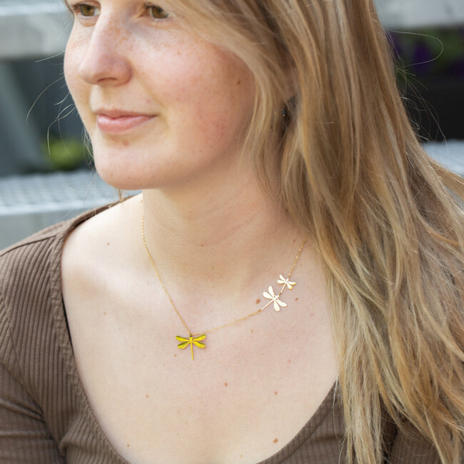 Beadle Gouden libelle ketting